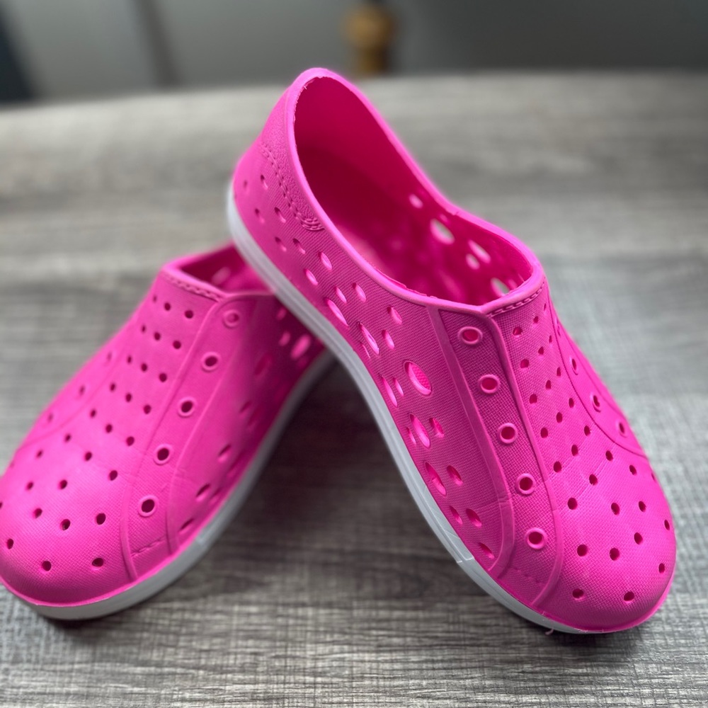 - Lily and Dan Pink Slip on Rubber Sneakers …